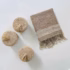 Handwoven Moroccan Raffia Bathroom Containers, Set of 3 with Lids