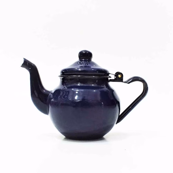 Navy blue Moroccan enameled teapot product photo