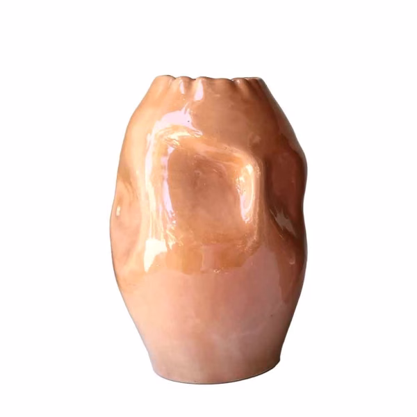 Handmade Ceramic Crumpled Vase
