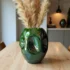 Handmade Ceramic Crumpled Vase - Green