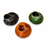 Handmade Moroccan Ceramic Coffee Cups and Saucers Set - Set of 6, Small Size