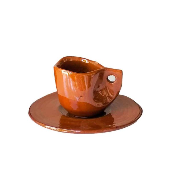 Moroccan Ceramic Coffee Cups and Saucers Set -