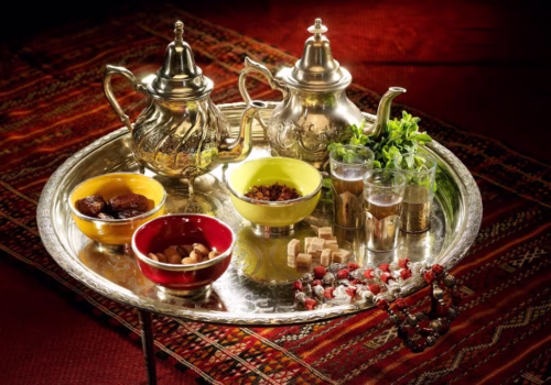 Moroccan Mint Tea - Traditional Moroccan Tea set
