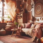 A warm, inviting bohemian shabby chic room with Moroccan accents (1)