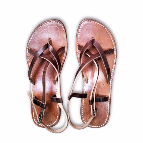Handmade Moroccan leather sandals product detail