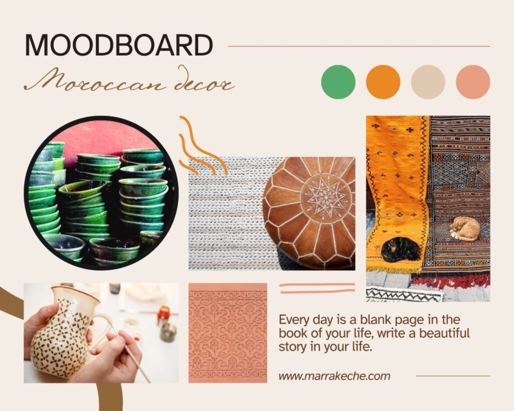  Incorporating Moroccan Handicrafts Images of Moroccan rugs, poufs, and ceramics