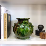 Authentic Tamegroute Pottery Vase - Handmade Moroccan Ceramic with Decorative Studs