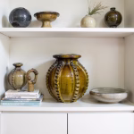 Traditional Moroccan Ceramic Vase with Raised Patterns