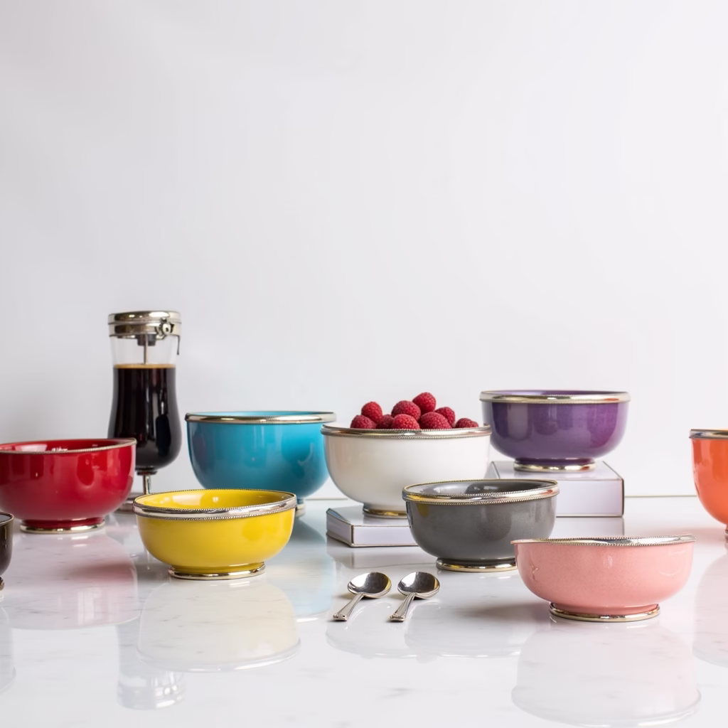 Handmade ceramic plates, bowls and tea sets featuring artisanal craftsmanship