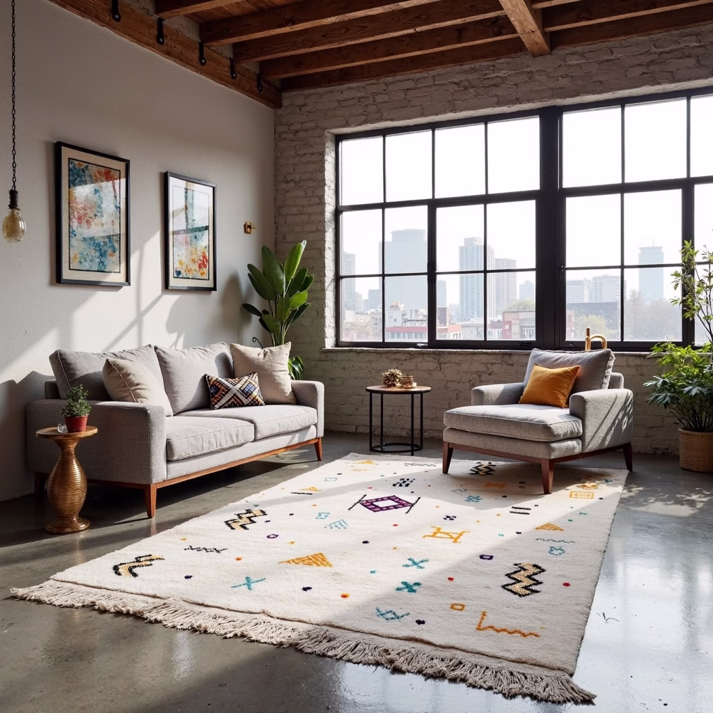 Handwoven wool rugs and sustainable fiber carpets made by skilled artisan weavers