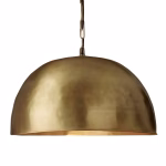 Brass dome pendant light showcasing traditional Moroccan craftsmanship