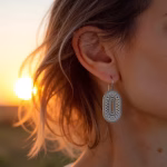 Sunset profile of Berber oval earrings