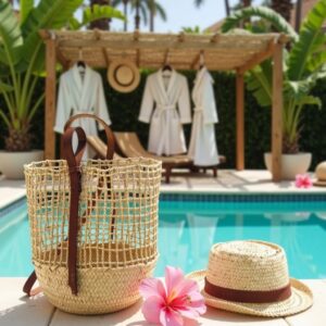collection of handcrafted Moroccan bags and clutches