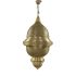 Detailed view of hand-engraved brass lampshade