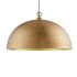Gold dome pendant light with hammered texture detail
