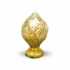 Hand-engraved brass table lamp teardrop design front view