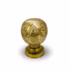 Hand-engraved round table lamp brass globe design front view