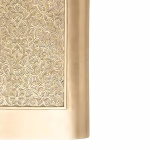 Hand-engraved square wall sconce detail of pattern work