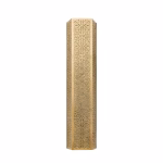 Handcrafted Moroccan brass wall light sconce front view gold finish