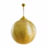 Handcrafted brass globe pendant with intricate engravings