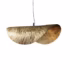 Handcrafted brass leaf lamp showcasing organic curves