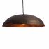 Single copper hammered dome pendant light profile