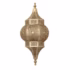 Traditional Moroccan brass wall sconce lantern style front view