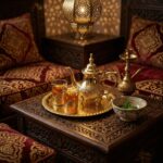 Brass Mini Tea Set - Handcrafted 2 Glass Service with Ornate Tray - Image 6