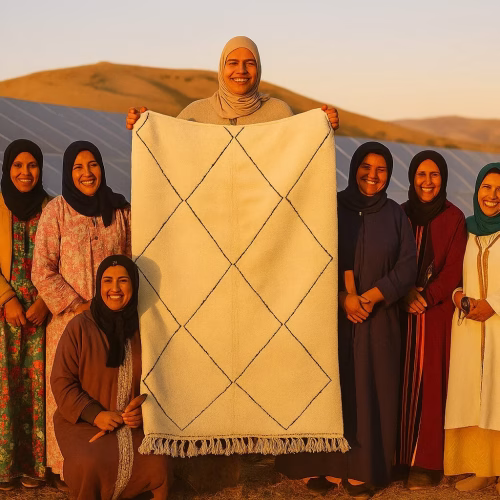 United Tiftilin cooperative weavers in Middle Atlas Mountains