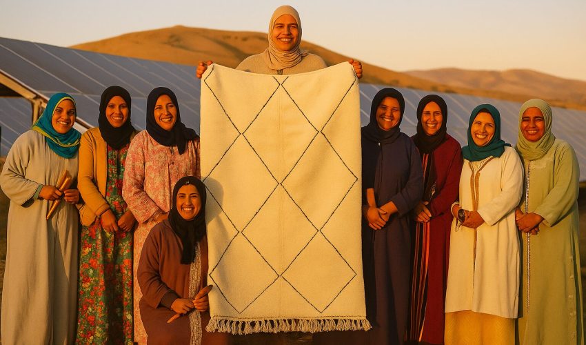 United Tiftilin cooperative weavers in Middle Atlas Mountains