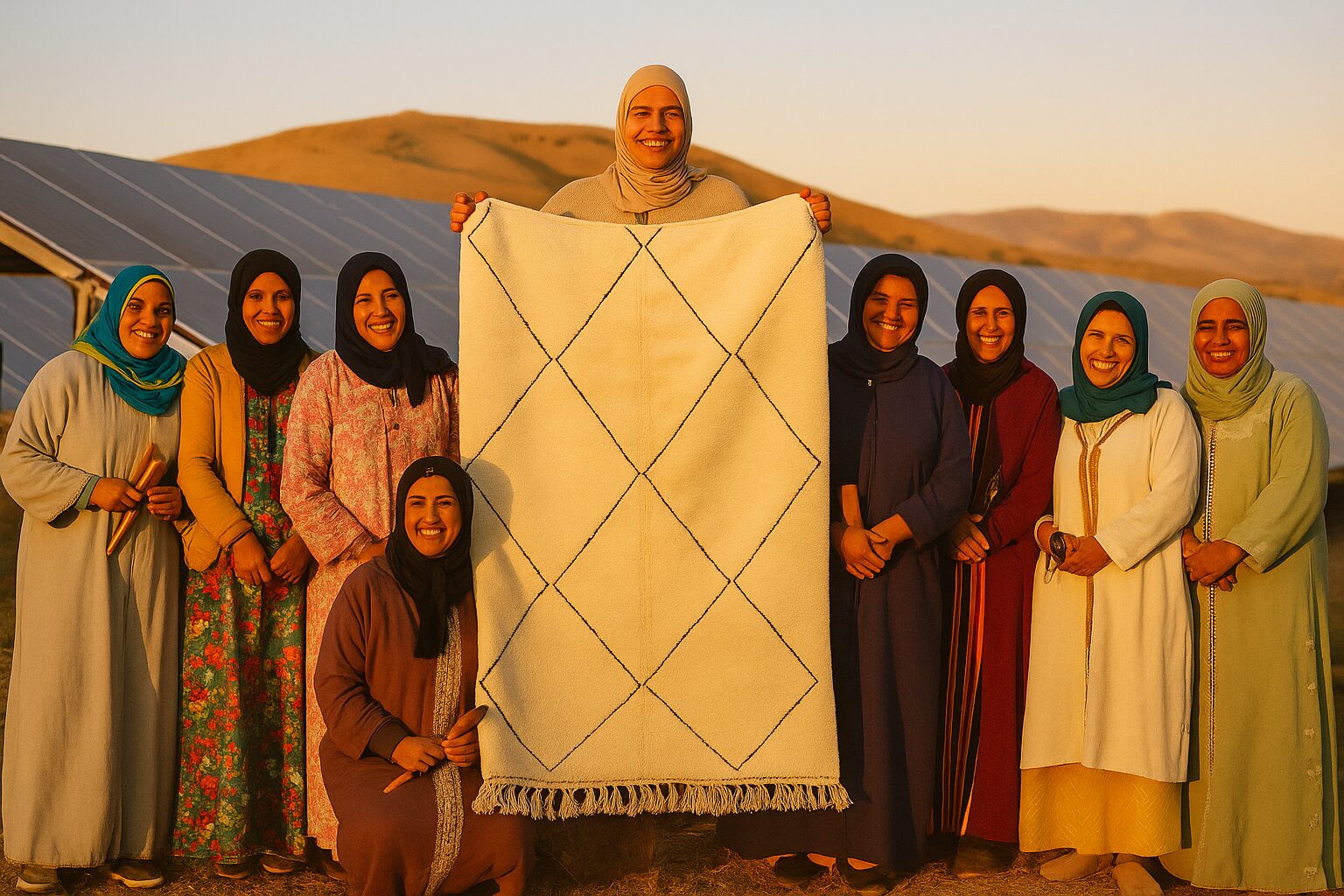 United Tiftilin cooperative weavers in Middle Atlas Mountains