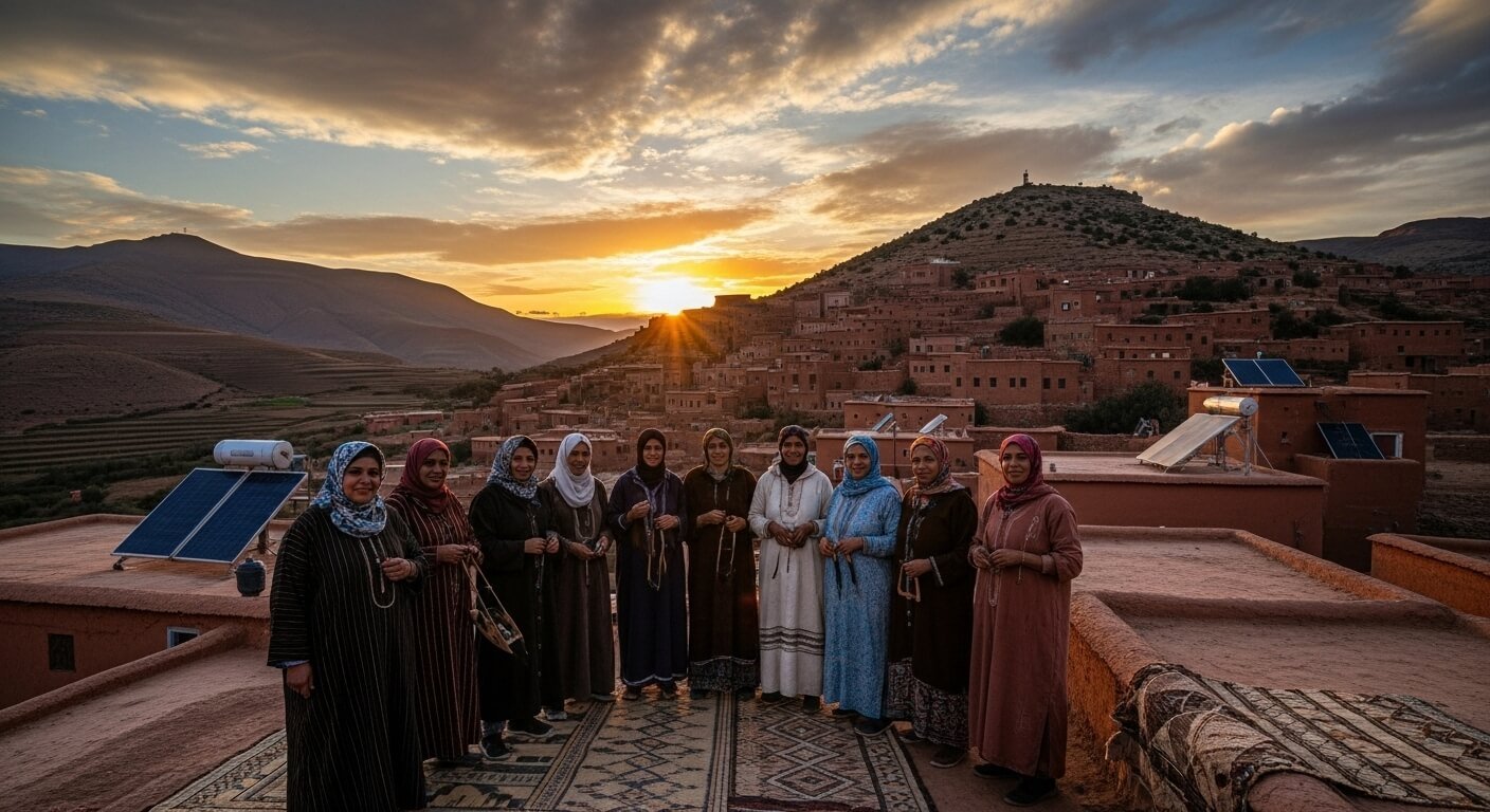 United Tiftilin cooperative weavers in Middle Atlas Mountains