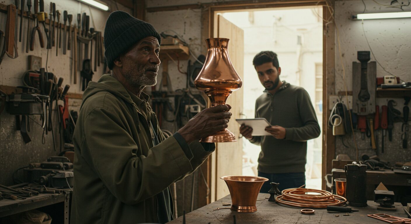 Meet Abdul Jalil: The Moroccan Copper Lamp Artisan Lighting Up the World from Marrakesh