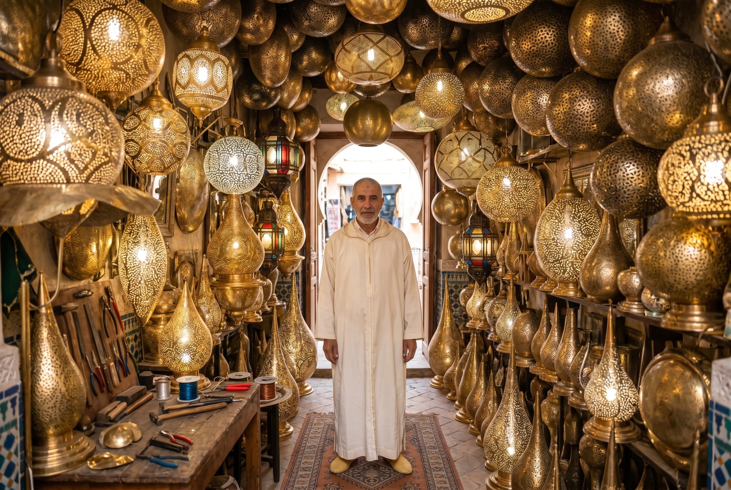 Meet Abdul Jalil: The Moroccan Copper Lamp Artisan Lighting Up the World from Marrakesh Meet Abdul Jalil: The Moroccan Copper Lamp Artisan Lighting Up the World from Marrakesh