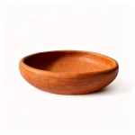 Single handcrafted Moroccan earthen plate in natural terracotta finish