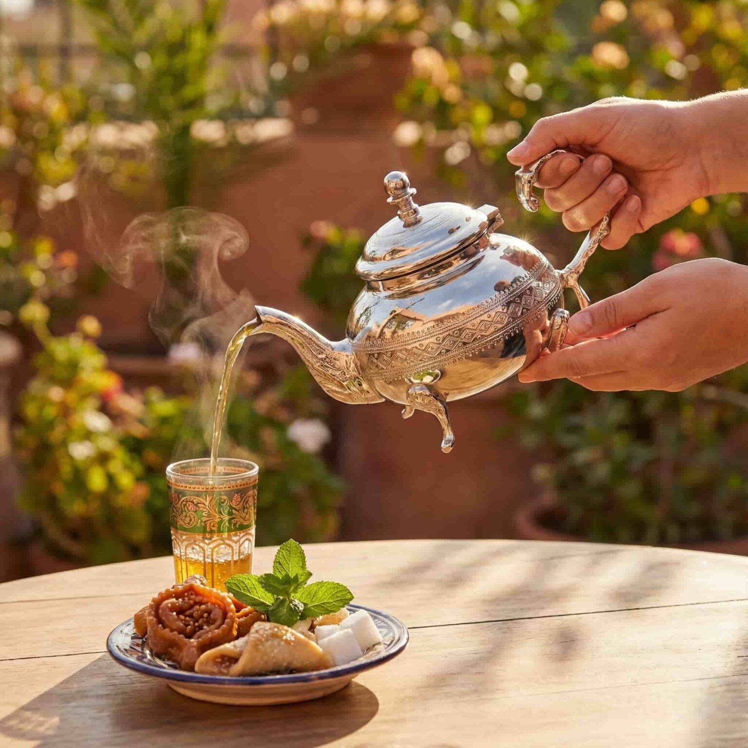 Diamond Pattern Texture Teapot Silver Teapot Diamond Pattern — 3 Sizes | Marrakeche